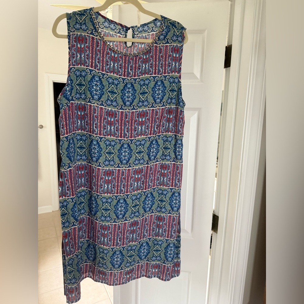 India Boutique Multicolor Sleeveless Dress tag is One size but fits me 12/14
